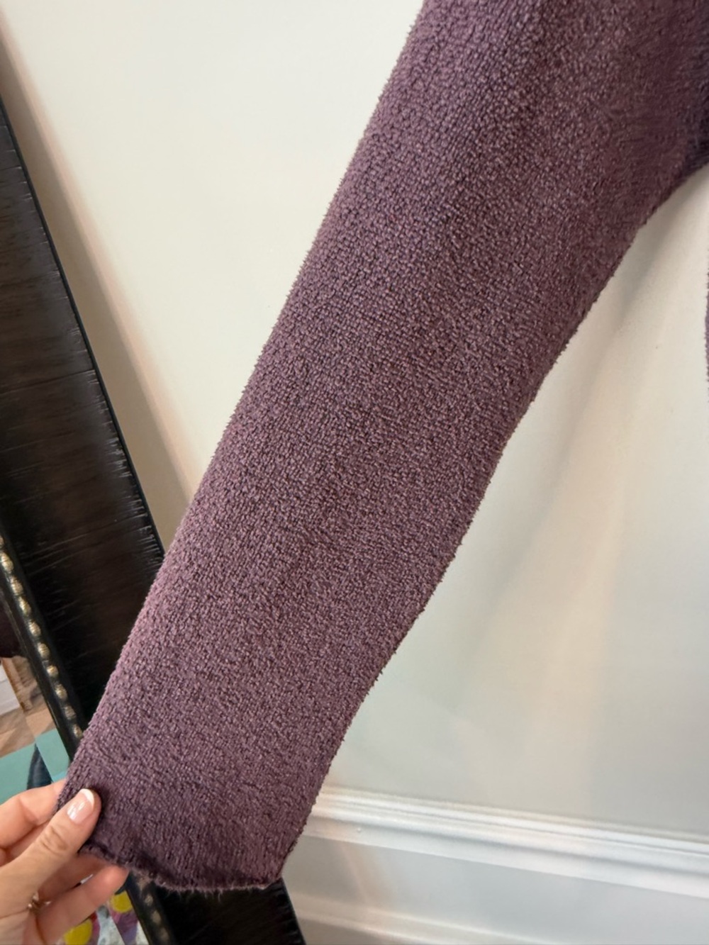 Spiritex Cowl-Neck Tunic Sweater in Dusty Plum size medium women’s loungewear - Picture 2 of 8
